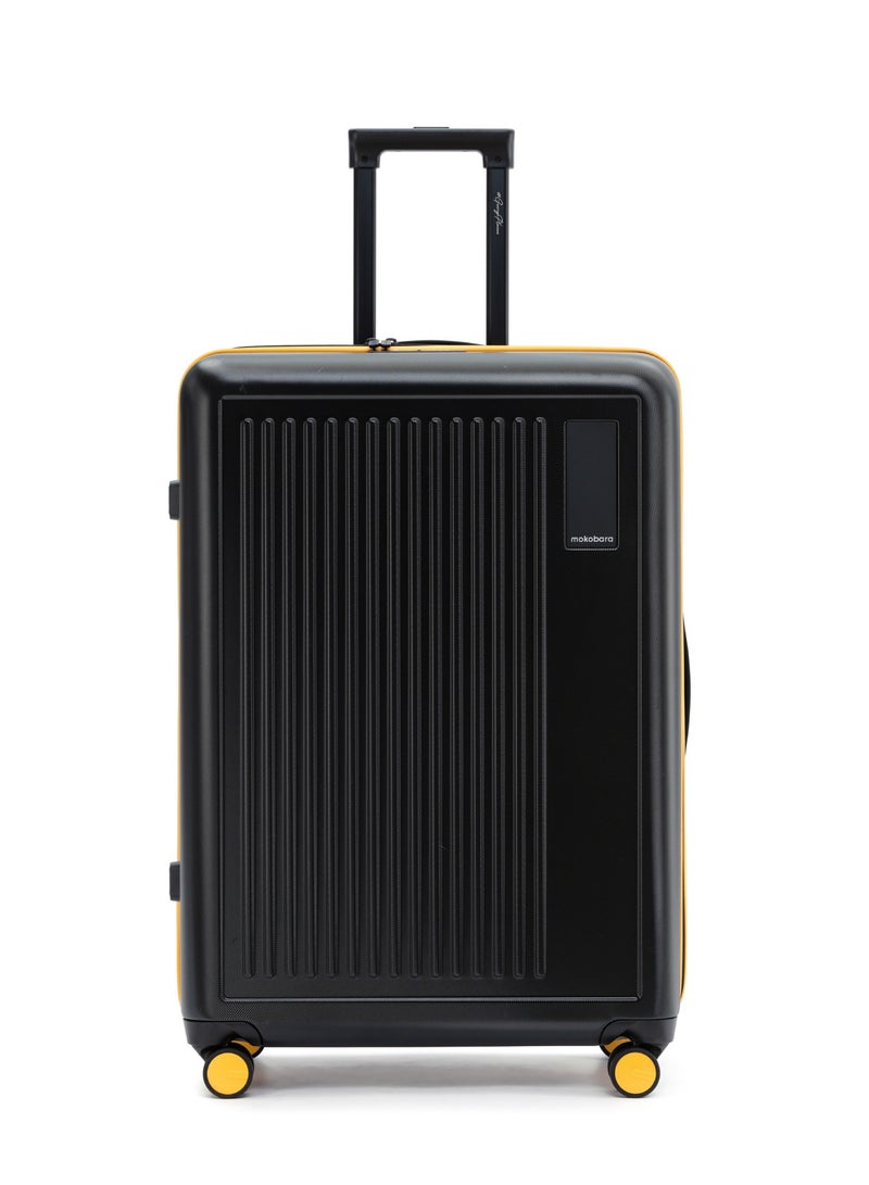 Mokobara The Transit Check-In Large Luggage - Polycarbonate Material | Crypto Sunray 2.0, Black - Image 1