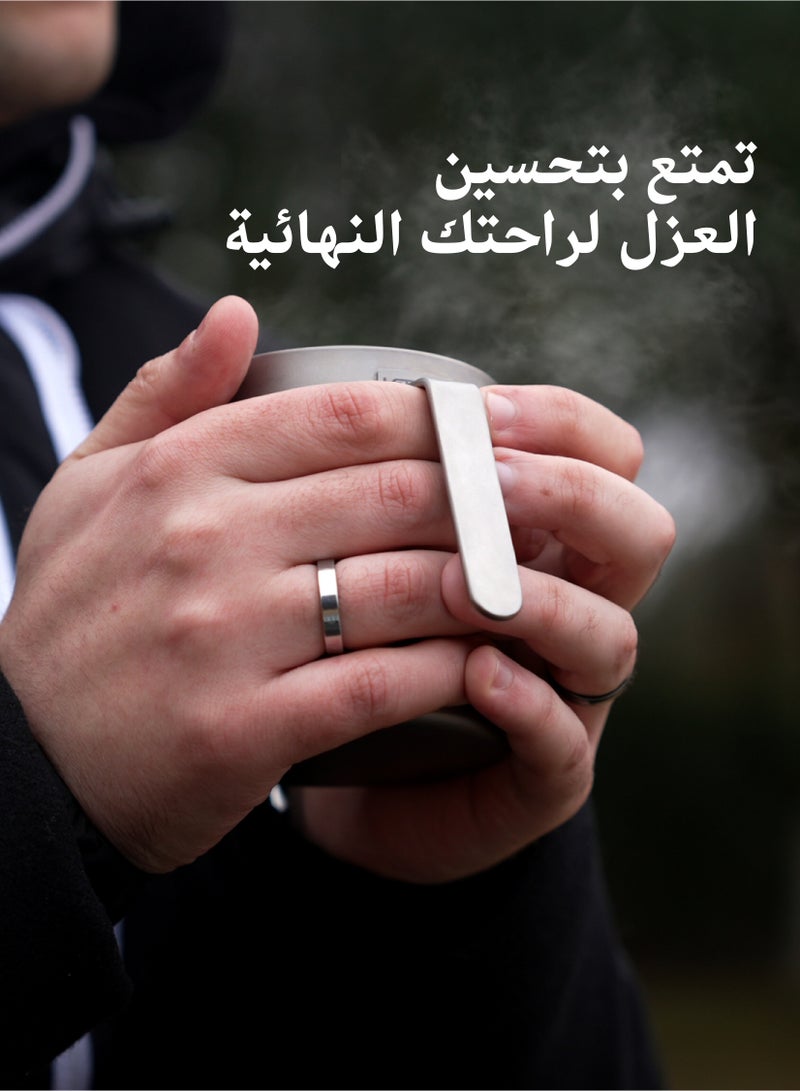 LETIOSA 400 مل كوب تخييم من التيتانيوم: كوب تخييم بجدارين محمول مع مقبض، خفيف الوزن للسفر وشرب القهوة في الهواء الطلق، هدية مثالية لرحلات المشي - حلم الفضاء - Image 5