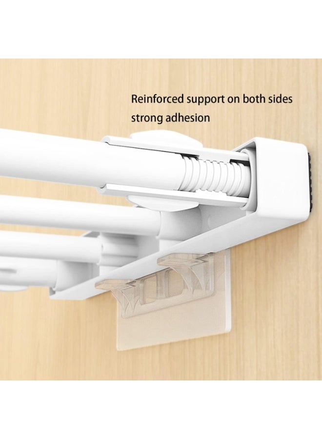 24 Pieces Adhesive Shelf Bracket, Double Row Reinforced Design Shelf Support Pegs for Shelves Kitchen Cabinet Book Closet - Image 4