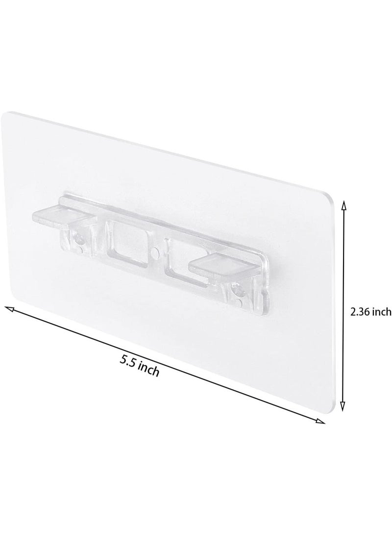 24 Pieces Adhesive Shelf Bracket, Double Row Reinforced Design Shelf Support Pegs for Shelves Kitchen Cabinet Book Closet - Image 2