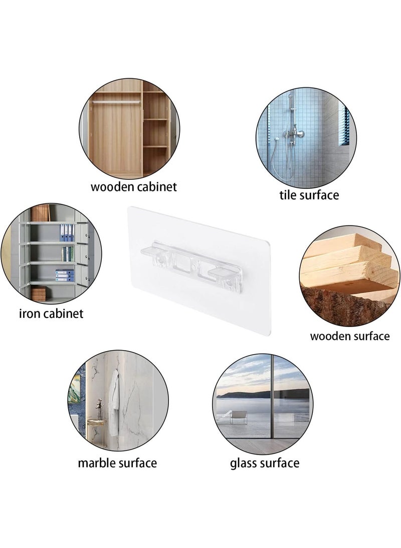 24 Pieces Adhesive Shelf Bracket, Double Row Reinforced Design Shelf Support Pegs for Shelves Kitchen Cabinet Book Closet - Image 5