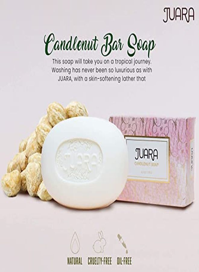 Juara Candlenut Bar Soap | Lather On Hands, Body | Safely Cleanses | Gently Softens | Deeply Moisturizes | Pure Ingredients | Cruelty Free, Paraben & Sulfate Free | 4.2 Oz (1 Single Bar) - Image 5
