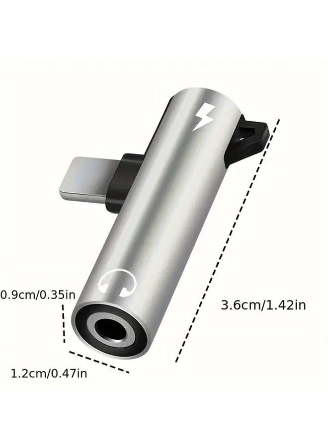 5pcs 3.5mm Audio and Type C to Lightning Adapter Dual Function Headphone Charging Converter - Image 3