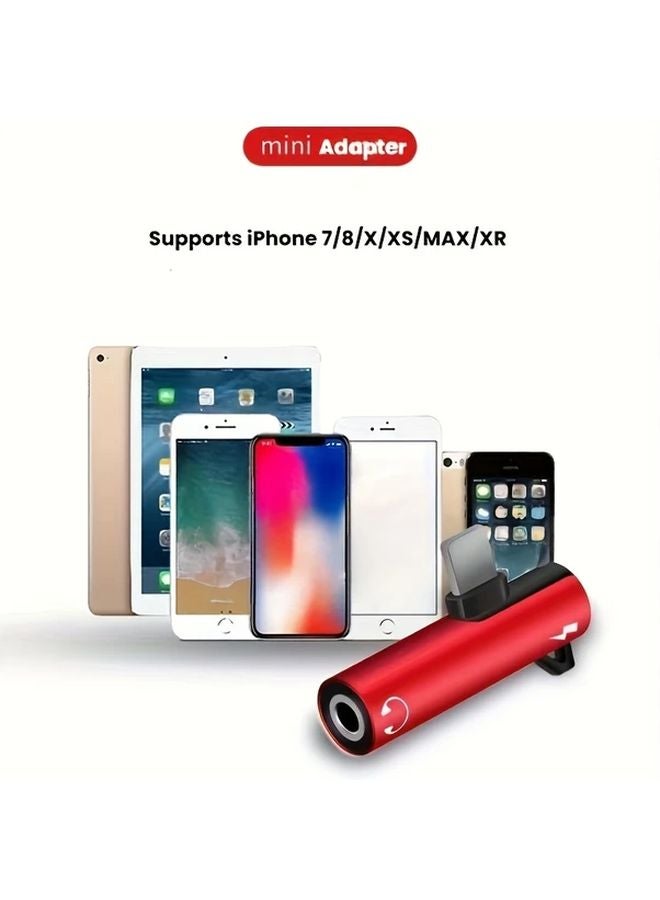 5pcs 3.5mm Audio and Type C to Lightning Adapter Dual Function Headphone Charging Converter - Image 5