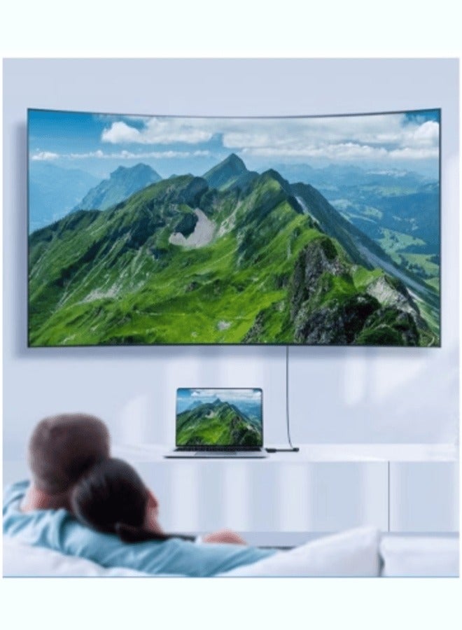 تي بي بردج كابل محول DisplayPort إلى HDMI (UHD) عالي الجودة، 1080 بكسل بتردد 240 هرتز، كابل مضفر نشط من DP إلى HDMI، متوافق مع الرسومات/سامسونج/سطح المكتب/الكمبيوتر الشخصي/EPSON/Sony - Image 5