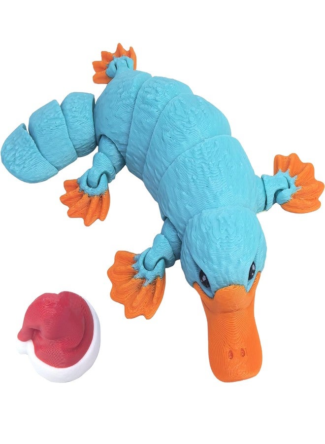 YOUNEEDFUL 2025 New 3D Printed Platypus,Multi-Colored 3D Printed Animals Articulated Model, Suitable for Car Decoration,Articulated Platypus Statue - Small - Portable (Blue, Small) - Image 1