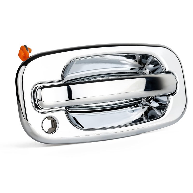 Ferding Chrome Exterior Door Handle Front Passenger Side with Keyhole Fits for 9907 Chevrolet Silverado Tahoe Avalanche Suburban Cadillac Escalade GMC Sierra Yukon 15182419 15034986