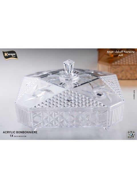 Add a touch of elegance to your home with this square-shaped candy dish! Perfect for serving sweets, nuts, or chocolates in a stylish and organized way, crafted from high-quality materials for both functionality and beauty.