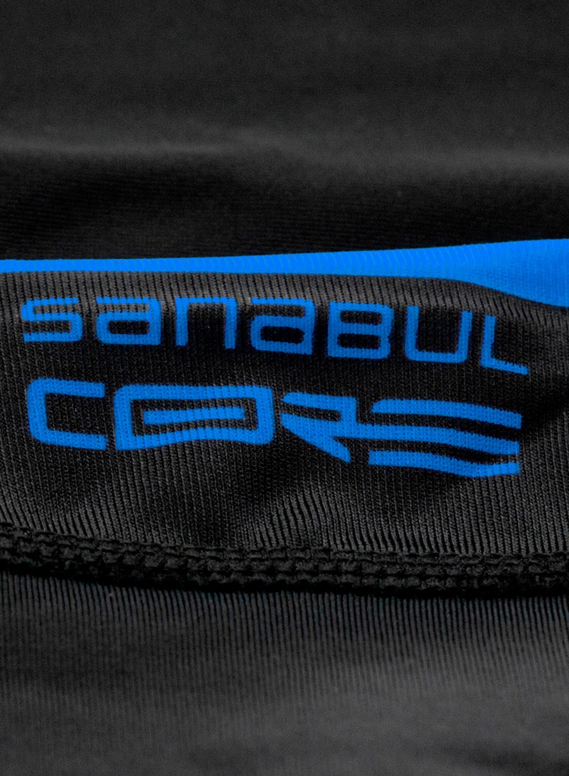 Sanabul  Sanabul Core Short Sleeve Rash Guard – Quick Dry Compression Shirt for Men Black/BLUE, X-LARGE - Image 4