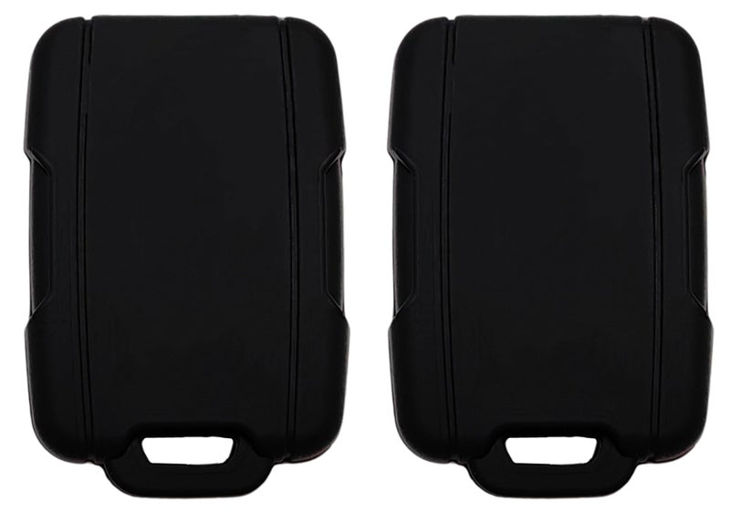 REPROTECTING Silicone Rubber Key Fob Cover Compatible with 2012-2021 Chevrolet Colorado Silverado 1500 2500HD 3500HD Suburban Tahoe GMC Canyon Sierra 2500 HD 1500 3500 HD Yukon XL (Black Black) - Image 2