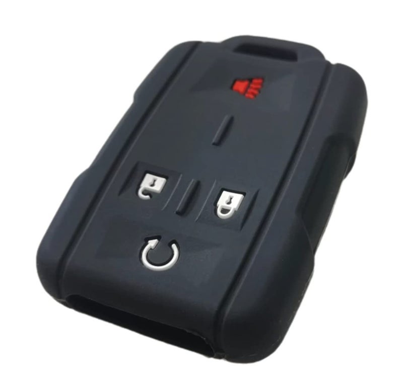 REPROTECTING Silicone Rubber Key Fob Cover Compatible with 2012-2021 Chevrolet Colorado Silverado 1500 2500HD 3500HD Suburban Tahoe GMC Canyon Sierra 2500 HD 1500 3500 HD Yukon XL (Black Black) - Image 5