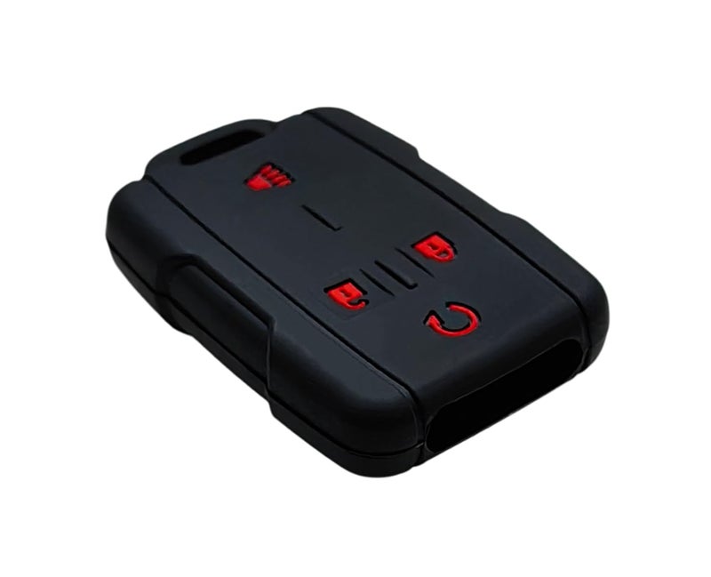 REPROTECTING Silicone Rubber Key Fob Cover Compatible with 2012-2021 Chevrolet Colorado Silverado 1500 2500HD 3500HD Suburban Tahoe GMC Canyon Sierra 2500 HD 1500 3500 HD Yukon XL (Black Black) - Image 4
