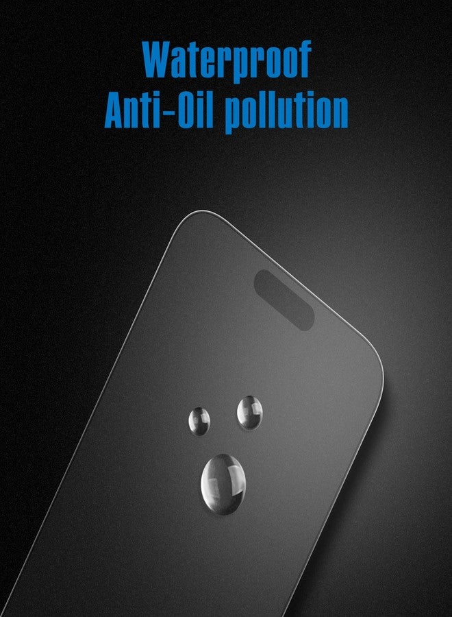 موثكا واقي شاشة Mothca غير لامع لهاتف iPhone 17 Pro، زجاج مقوى غير لامع 9H مضاد للوهج وبصمات الأصابع، تركيب خالٍ من الفقاعات + واقي عدسة الكاميرا، قطعتان + قطعتان - Image 3