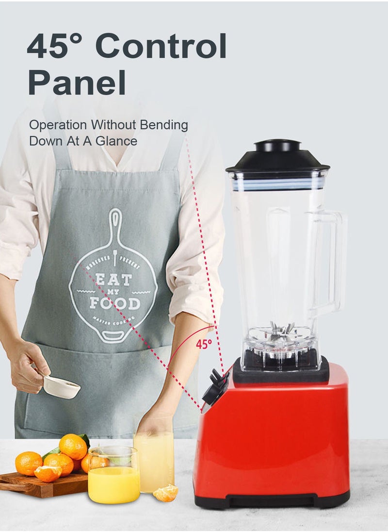 sokany - 5-Speeds Power Crush Machine Multi-Function Countertop Blender Ice Shaver Food Grinder Juicer 2.5L Red - Image 1