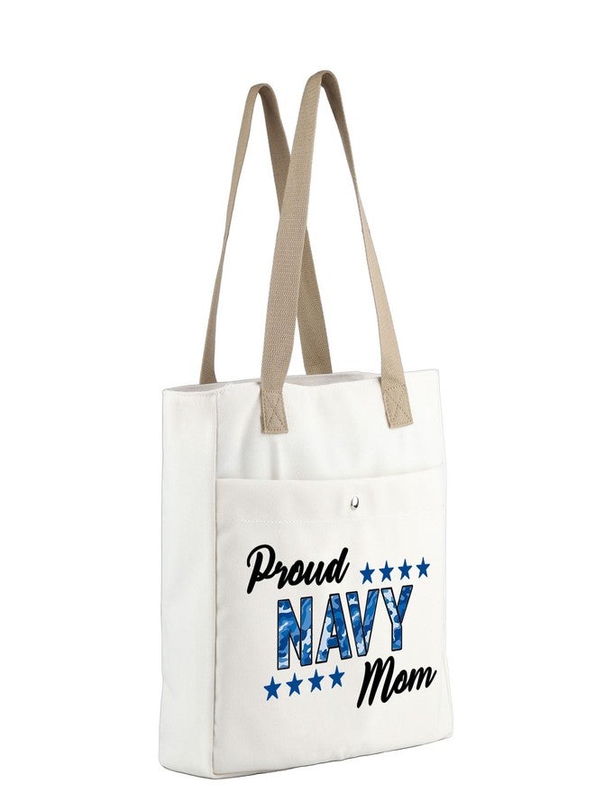 MBMSO Proud Navy Mom Tote Beach Bag Navy Mom Gifts for Women Military Mom Gifts Navy Sailor Gift Navy Deployment Gift for Mom (Navy Mom TOTE), Large - Image 3