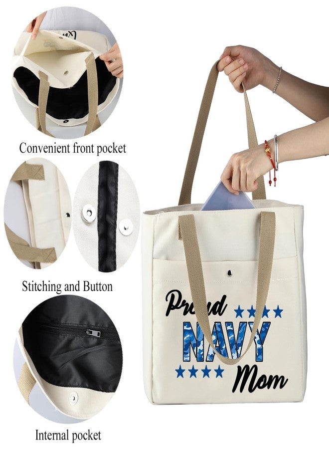 MBMSO Proud Navy Mom Tote Beach Bag Navy Mom Gifts for Women Military Mom Gifts Navy Sailor Gift Navy Deployment Gift for Mom (Navy Mom TOTE), Large - Image 5