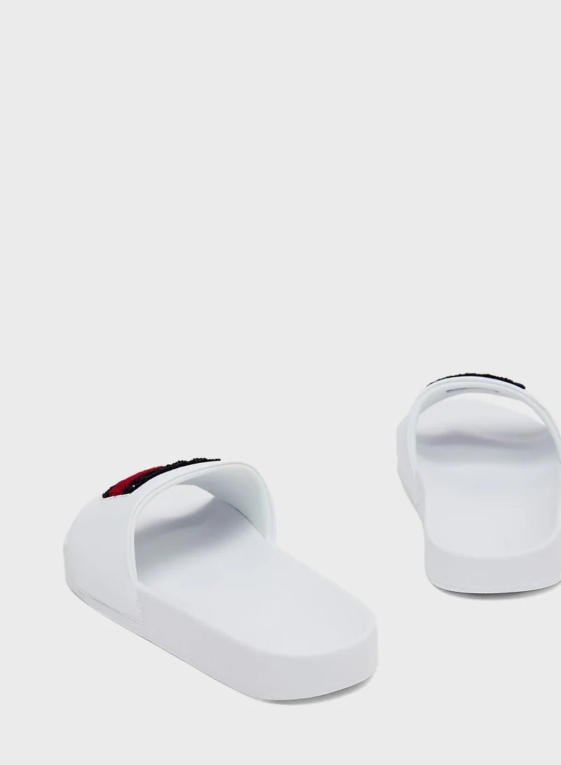 TOMMY JEANS Towelling Logo Slides