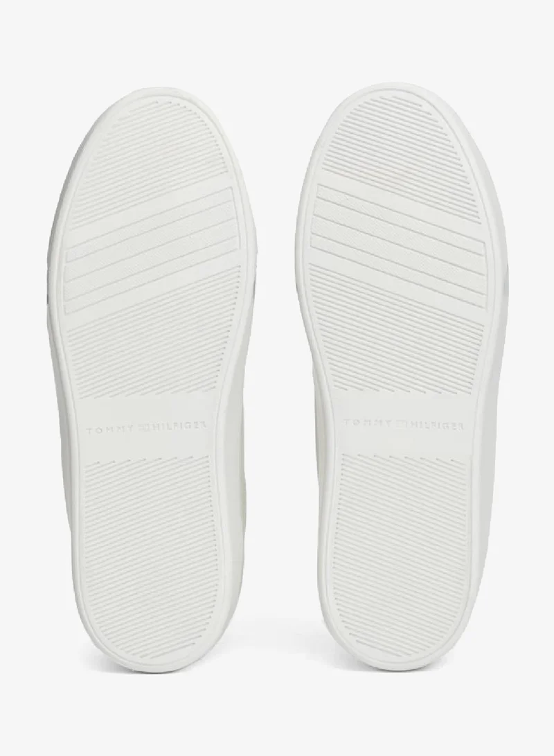TOMMY HILFIGER Signature Tape Leather Flatform Sneakers