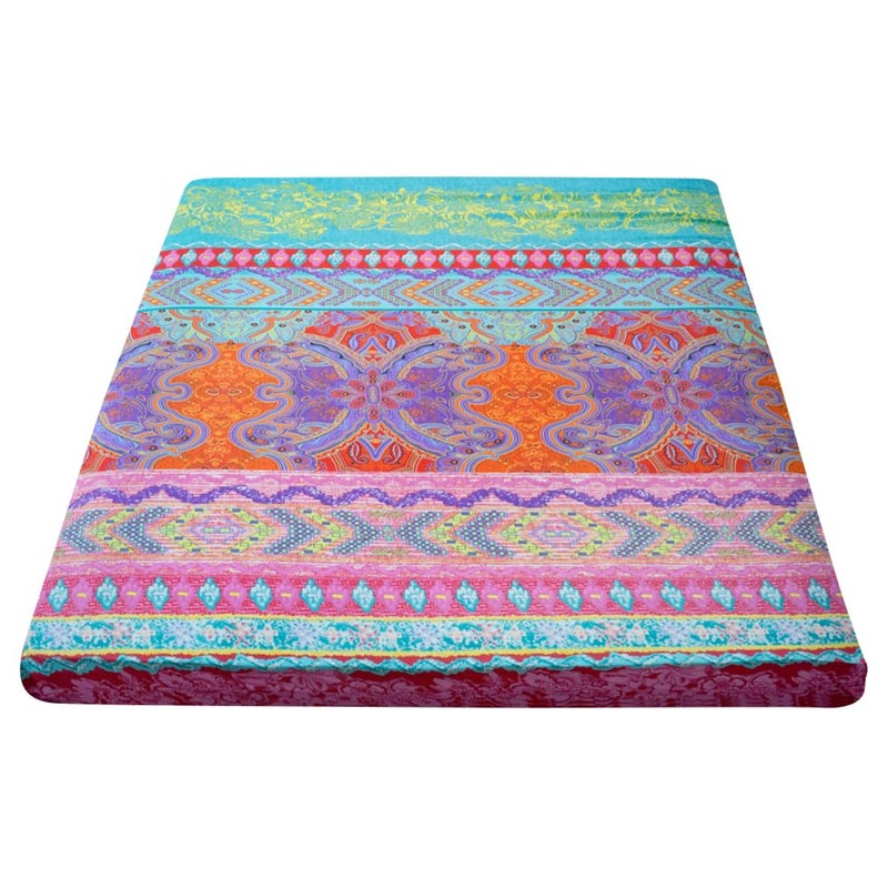 MAXYOYO Mattress Cover for Traditional Japanese Futon Mattress Futon Floor Mats Cover with Zipper Super Soft and Machine Washable Bohemian Twin