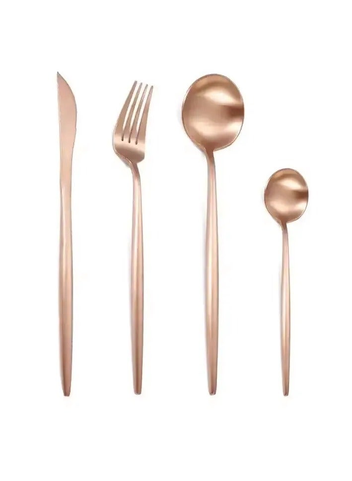 MAAC HOME MAAC Home Elegant Rose Gold Cutlery Set for Special Events Luxurious Elegant Durable and Classic Premium Design Cutlery Set Perfect for everyday use, and get together, restaurant, banquet 