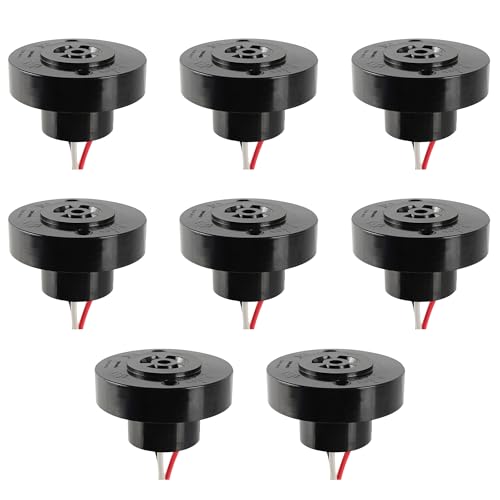 GBAYSA 8 Pack Photocell Light Sensor,Locking Style Photo Sensor Receptacle,Photo Control Base Light Sensor Switch for Street Garden Outdoor Light - Image 1