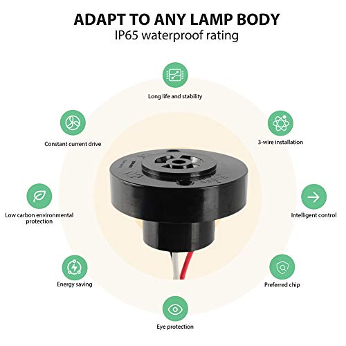 GBAYSA 8 Pack Photocell Light Sensor,Locking Style Photo Sensor Receptacle,Photo Control Base Light Sensor Switch for Street Garden Outdoor Light - Image 2