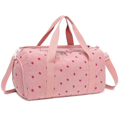 BLUBOON Duffle Bag Girls Kids Cute Gym Bag with Shoes Compartment & Wet Separation Waterproof Sports Overnight Travel Bag - Image 1