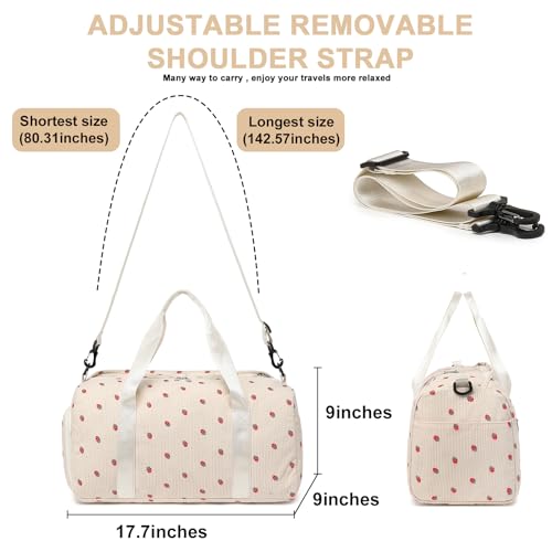 BLUBOON Duffle Bag Girls Kids Cute Gym Bag with Shoes Compartment & Wet Separation Waterproof Sports Overnight Travel Bag - Image 2