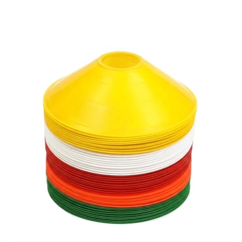 COUGAR Soft Vinyl Saucer Cones Set of 10 – Non-Slip Low-Profile Space Markers for Football, Cricket & Agility Training – Shatterproof Flexible Disc Cones for Skating, Soccer & Home Gym Drills - Image 1