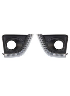 DLAA Dlaa Pack of 2 TY642-L2LED High Power Daytime Running light Frame with Wires and Switch Suitable for Corolla | Altis 2014-2016 (Euro & Asia Type)  - Image 1