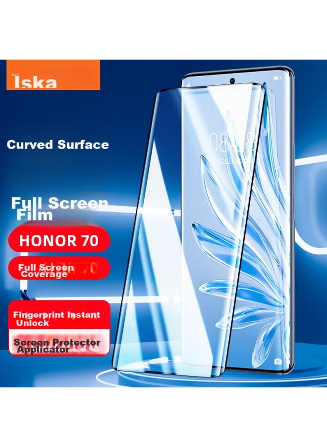 ISKA Yisika Tempered Glass Screen Protector For Honor 70/80se, 60/se Phone Film, Hd Anti-scratch Wear-resistant Strong Anti-fingerprint Quick-release Protective Film Front Film Jm448 - Image 1