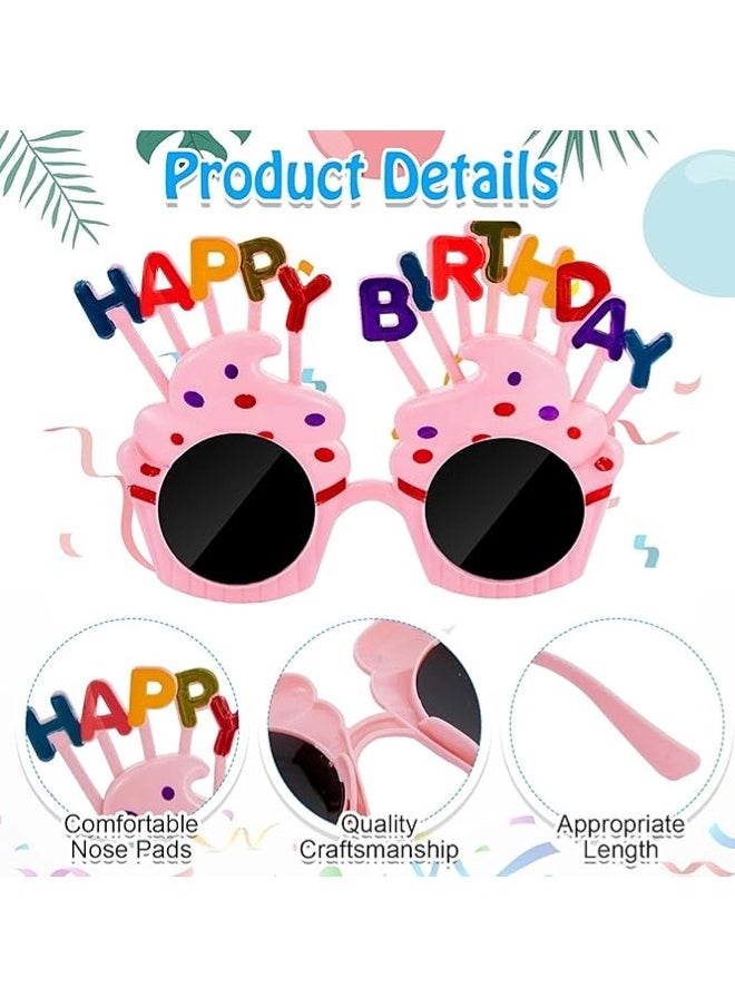 ShebSheb 3PCS Birthday Cake Party Glasses For Men Women Kids，Costume Glasses For  Party Decorations,   Birthday Party  - Image 2