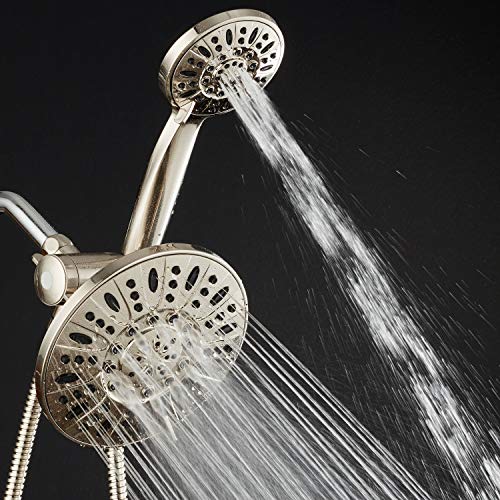 AquaDance Brushed Nickel 7" Premium High Pressure 3-Way Rainfall Combo with Extra Long 72 inch Hose – Enjoy Luxury 6-Setting Rain Showerhead and Matching Hand Held Shower Separately or Together - Image 5