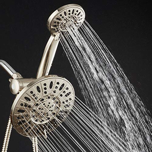 AquaDance Brushed Nickel 7" Premium High Pressure 3-Way Rainfall Combo with Extra Long 72 inch Hose – Enjoy Luxury 6-Setting Rain Showerhead and Matching Hand Held Shower Separately or Together - Image 4