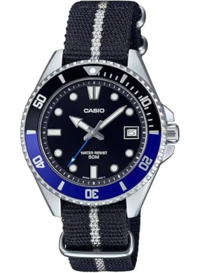 Casio Men's Dive Watch - MDV-10C-1A2VDF Black Dial - Image 1