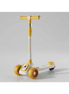 A stylish three-wheeled kids' scooter, featuring a modern design that provides stability and safety while riding. Suitable for young children to move freely and play, it features a comfortable handlebar and a non-slip surface for added safety. It's an ideal choice for enhancing balance and developing motor skills.