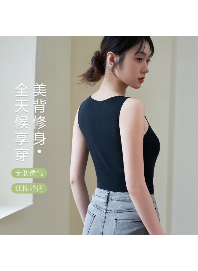 MIIOW 2-Pack Women'S Cotton U-Neck Tank Tops, Layering Camisoles For Underwear Or Outerwear - Image 5