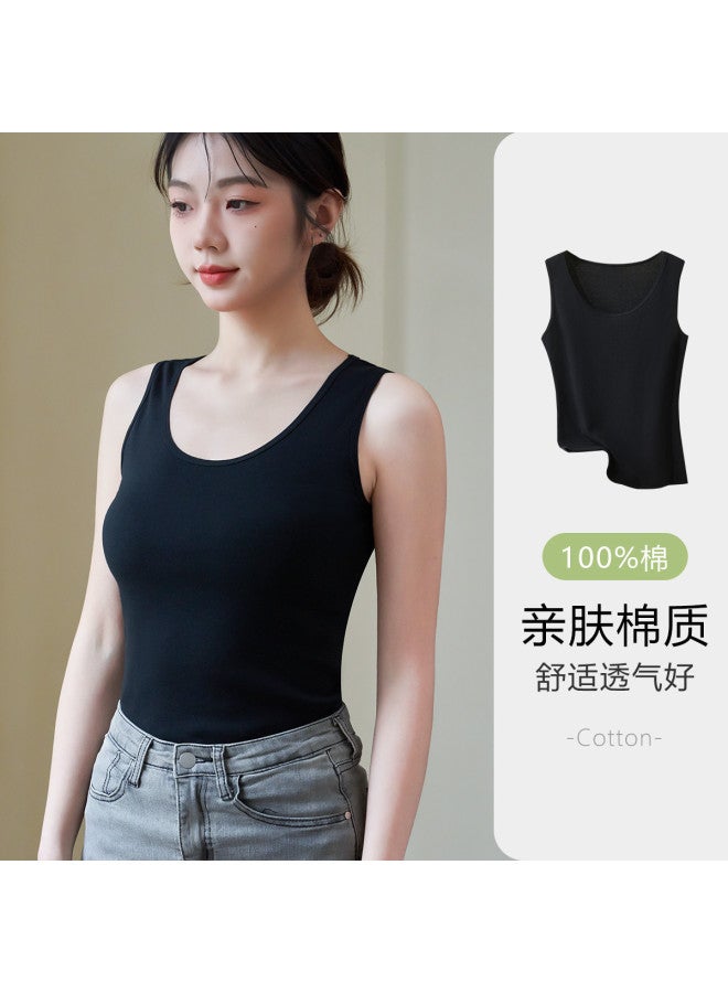 MIIOW 2-Pack Women'S Cotton U-Neck Tank Tops, Layering Camisoles For Underwear Or Outerwear - Image 3