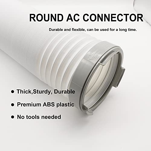 NWESTUN 5.9 inch Portable Air Conditioner Exhaust Hose Coupler Window Adapter A/C Connector, Suit for Air Conditioning Exhaust Port (Round) - Image 5
