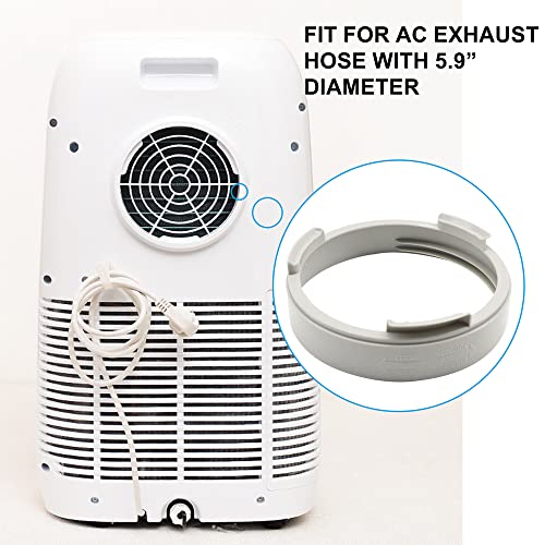 NWESTUN 5.9 inch Portable Air Conditioner Exhaust Hose Coupler Window Adapter A/C Connector, Suit for Air Conditioning Exhaust Port (Round) - Image 2