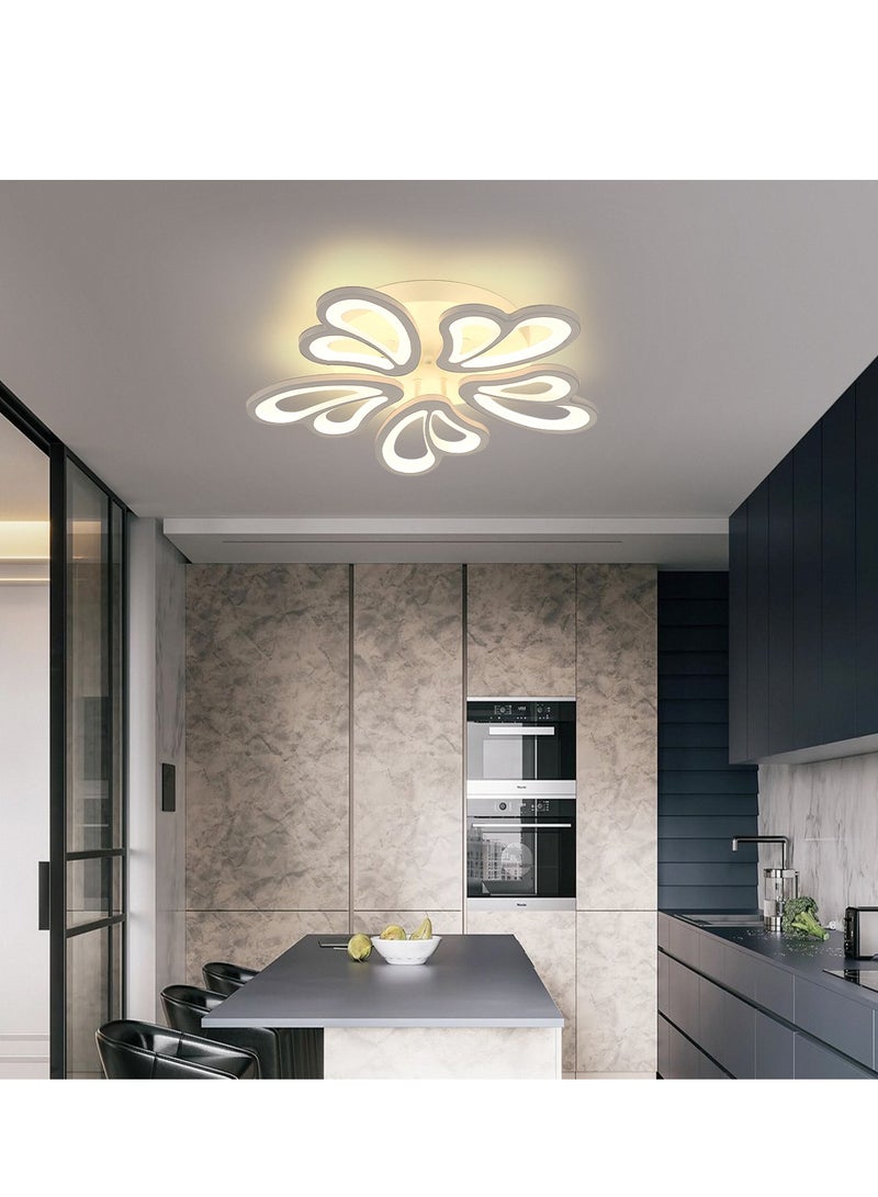 Haikomin Modern Ceiling Light Dimmable LED Chandelier Flush Mount Ceiling Lights Remote Control Acrylic Leaf Ceiling Lamp Fixture for Living Room Dining Room Bedroom 60W - Image 4