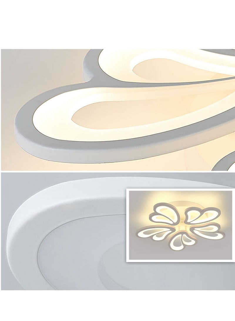 Haikomin Modern Ceiling Light Dimmable LED Chandelier Flush Mount Ceiling Lights Remote Control Acrylic Leaf Ceiling Lamp Fixture for Living Room Dining Room Bedroom 60W - Image 3