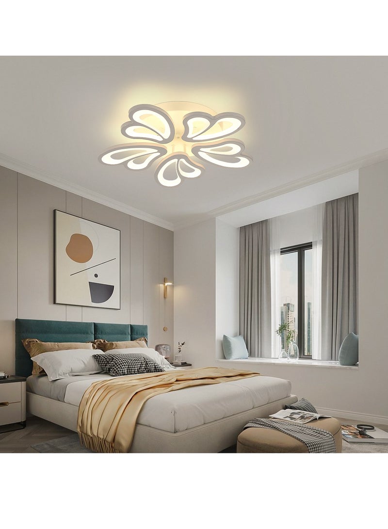 Haikomin Modern Ceiling Light Dimmable LED Chandelier Flush Mount Ceiling Lights Remote Control Acrylic Leaf Ceiling Lamp Fixture for Living Room Dining Room Bedroom 60W - Image 5