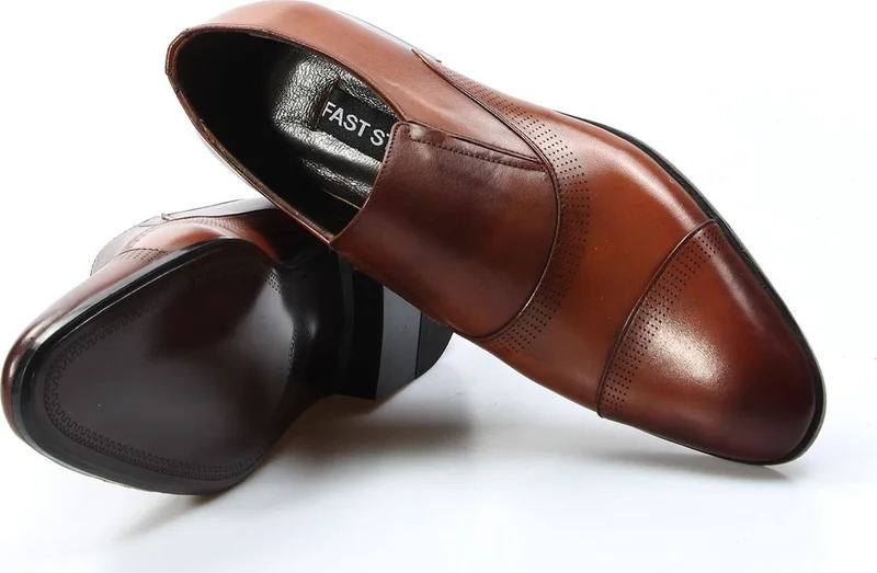 Fast Step Genuine Leather Neolite Sole Casual Laceless Tan Men's Moccasin Classic Shoes 741ma2012-10