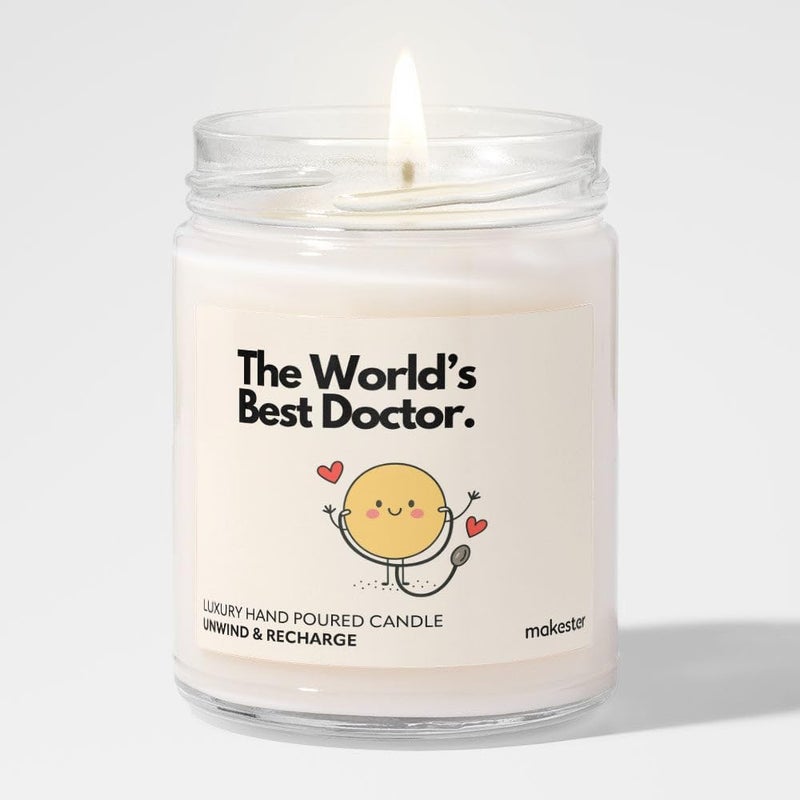 Makester Doctor Gifts - Luxury Soy Wax Candle - Vanilla, Jasmine, Sugared Almond - Makester - Image 2