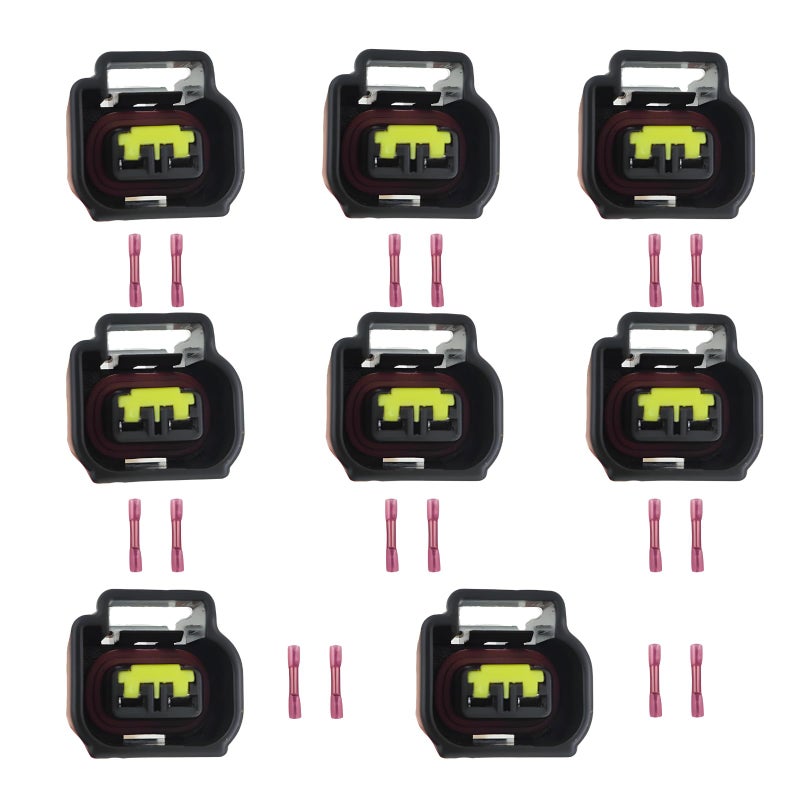 AUTO OCCASION Ignition Coil Female Connector 2 Pin Wire Harness Pigtail Compatible with Ford Ignition Coil Harness Ford 46L 54L 68L Mustang Cobra SVT F150 F250 E150 and Lincoln Mazda Suzuki 8 Pack