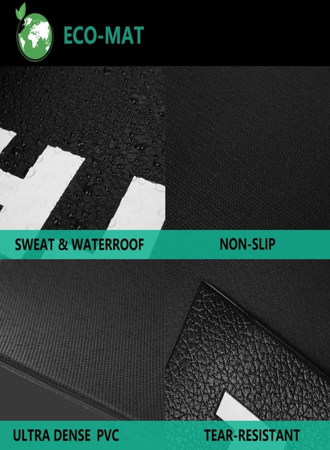 Thinvik Bike Mat for Peloton Spinning Bike & Wahoo Kickr 30×72in Bicycle Trainer Mat for Cycleops Rowe Indoor Cycling Exercise Stationary Bike mat with Stone Texture (Updated 6mm) - Image 5