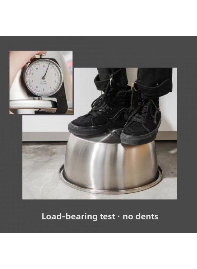 Extra Thick 316 Stainless Steel And Basin Household Kitchen Vegetable Washing Basin Thickened Soup Pot Hot Pot Basin Hair Basin Default-Specifications:316 Extra Thick And Deepened Single Pack 32cm-Color:Default