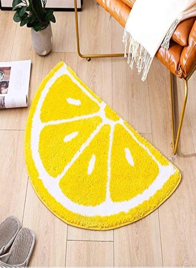 HYST Rainbow/Lemon Rug Carpet Water Absorption Non-Slip Bedroom Bathroom Door Mat (Lemon S) - Image 1