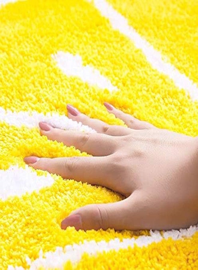 HYST Rainbow/Lemon Rug Carpet Water Absorption Non-Slip Bedroom Bathroom Door Mat (Lemon S) - Image 3